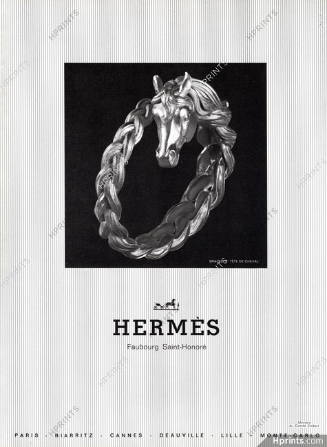 Hermès (Jewels) 1968 Bracelet "Tête de Cheval" Silver