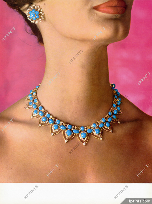 Cartier 1959 Or, Turquoise et Brillants, Set of Jewels