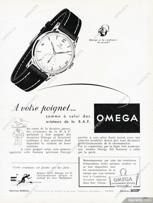 Omega (Watches) 1949 Aviateurs RAF