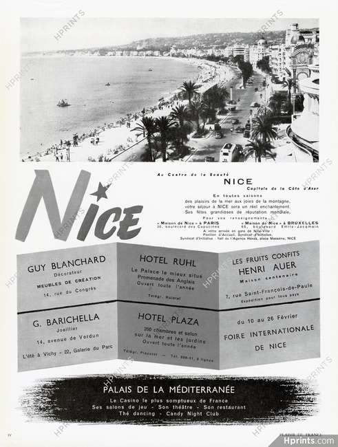 Nice 1951 Capitale de la Côte d'Azur