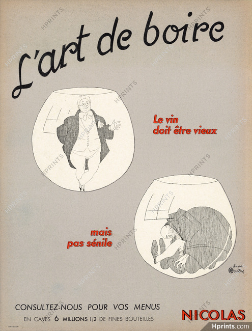 Nicolas 1954 L'Art de Boire, d'après Charles Martin