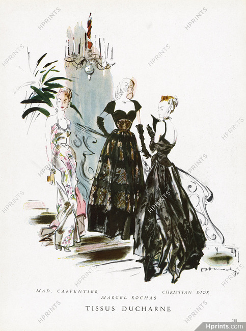 Jacques Demachy 1947 Mad Carpentier, Marcel Rochas, Christian Dior, Ducharne