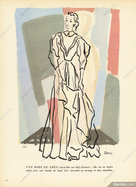 Une Robe de Grès 1947 Evening Gown, Reinoso