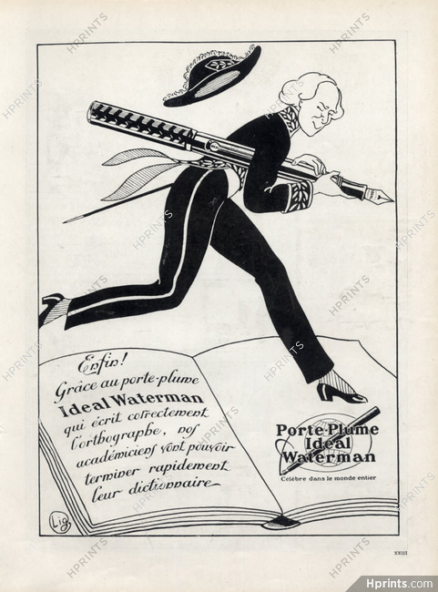 Waterman 1920 Academicien, Caricature
