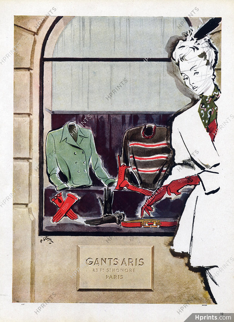 Gants Aris (Gloves) 1946 Store, Pierre Simon