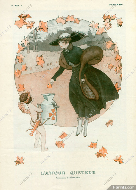 Chéri Hérouard 1915 Elegant Angel Collector Autumn