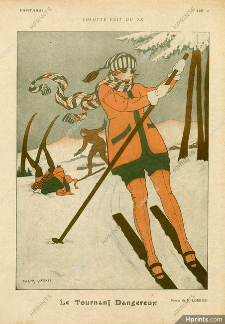Fabius Lorenzi 1918 Winter Sport, Skiing