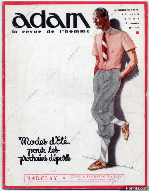 Adam La Revue de l'Homme 1929 N°36 Modes d'été, Jean Choiselat