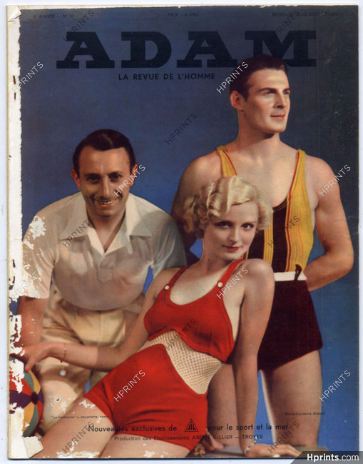 Adam La Revue de l'Homme 1933 N°87, Swimwear Jil, Photo Scaioni