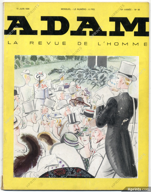 Adam La Revue de l'Homme 1934 N°98 Chas Laborde, Horse Race