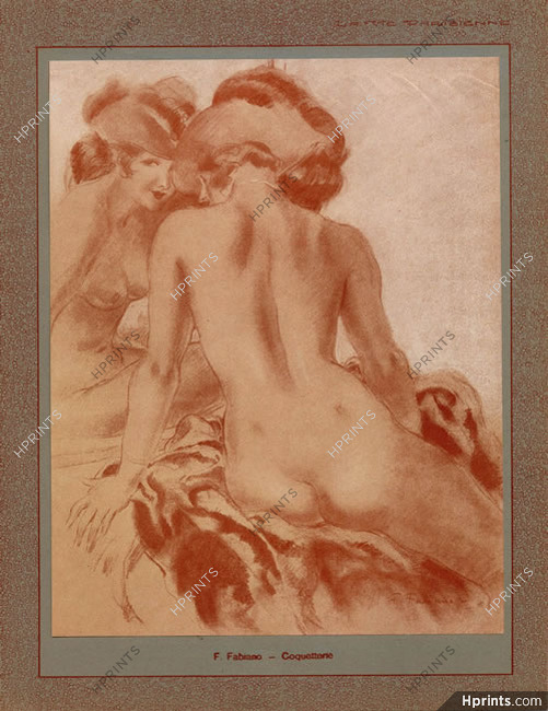 Coquetterie, 1930 - Fabien Fabiano Coquetry, Nude