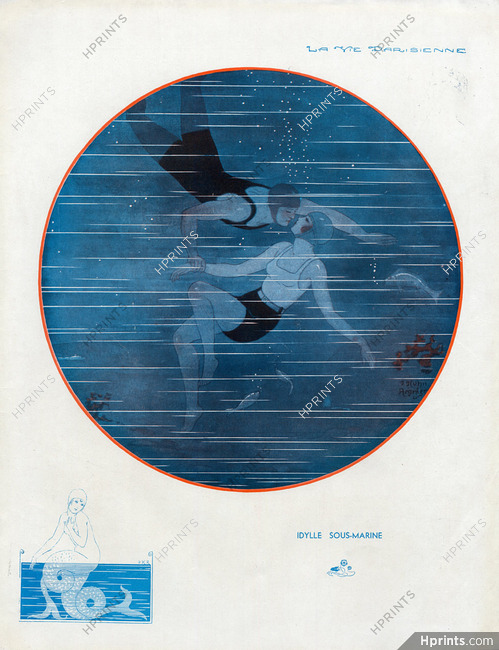 Idylle Sous-marine, 1932 - Joseph Kuhn-Régnier Underwater Kiss, Swimmers