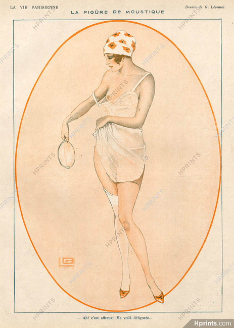 La Piqûre de Moustique, 1916 - Georges Léonnec Erotica