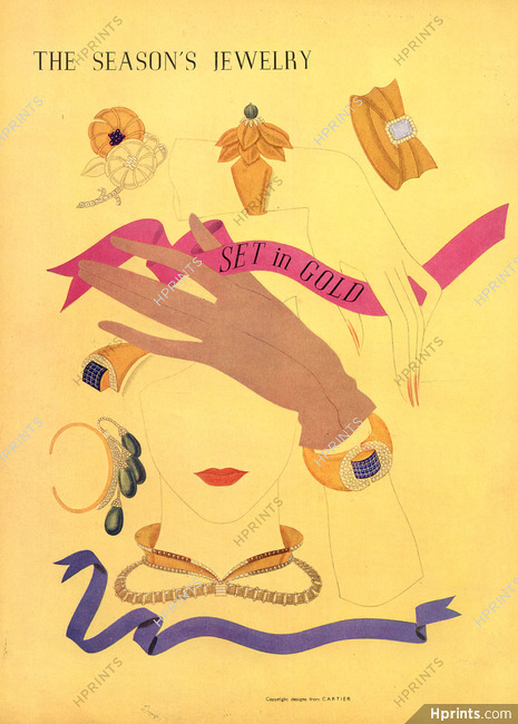 The Season's Jewelry — Set in Gold, 1937 - Cartier Reynaldo Luza