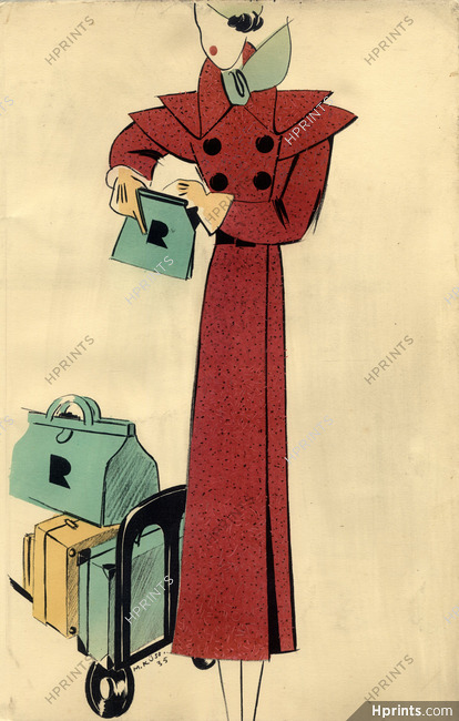 Raimon 1936 M. Küss Fashion Illustration Luggage