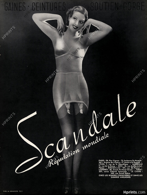 Scandale (Lingerie) 1937 Photo G. Marant