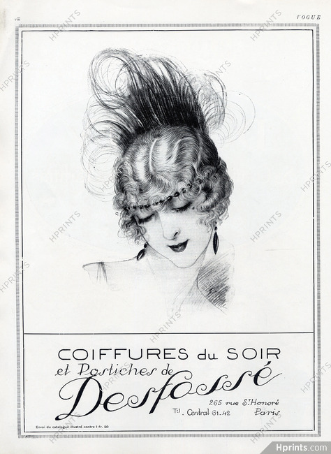 Desfossé (Hairstyle) 1920 Evening hairstyle
