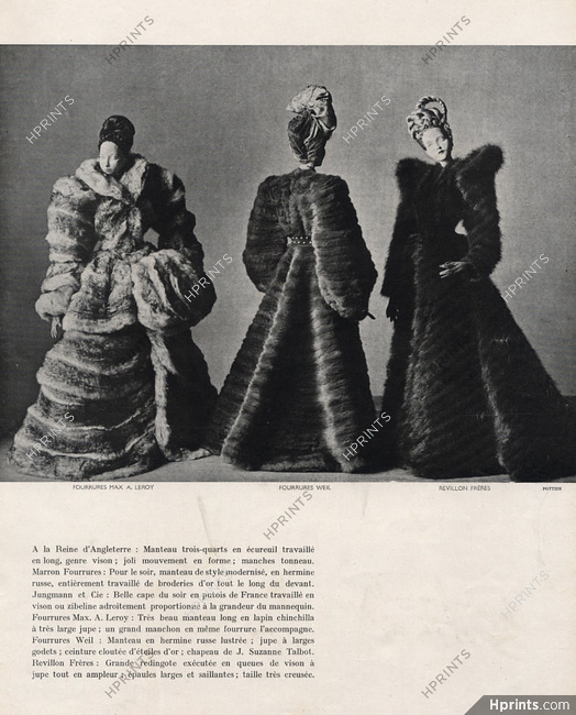 L'Ambassade de la Mode (Dolls) 1945 Weil, Max Leroy, Revillon Fur Coats