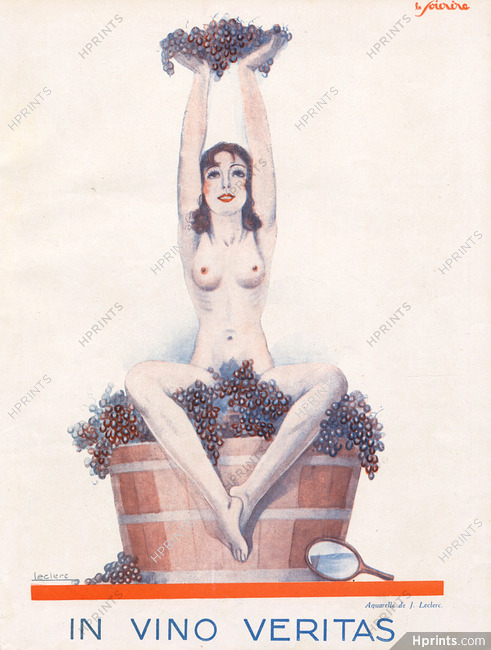 In Vino Veritas, 1931 - Jacques Leclerc Grapes Harvest, Nude