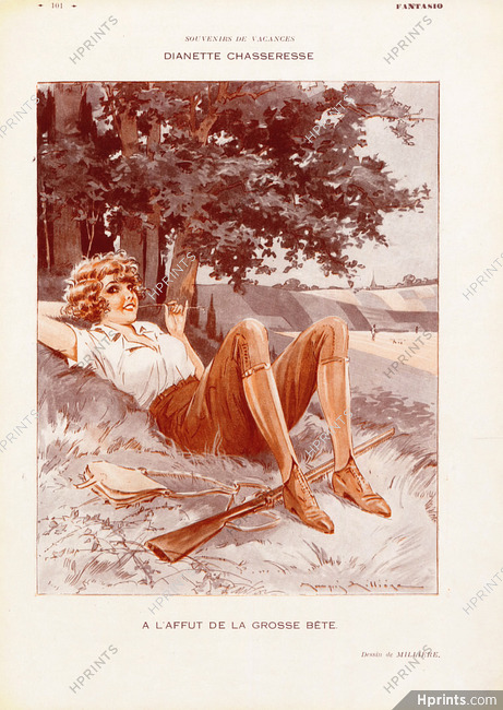 Dianette Chasseresse, 1931 - Maurice Millière Huntress Resting