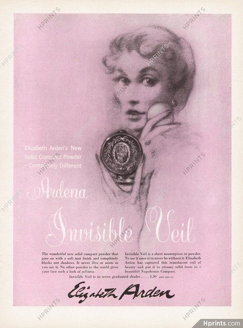 Elizabeth Arden (Cosmetics) 1953 Ardena Invisible Veil