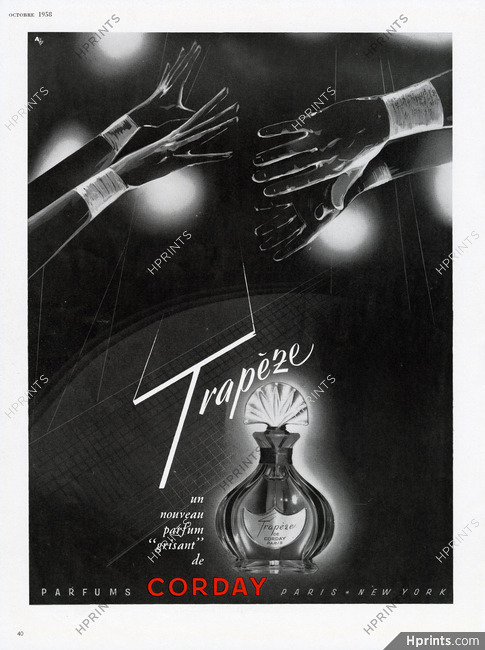 Corday (Perfumes) 1958 Trapèze, Un Nouveau Parfum "Grisant"