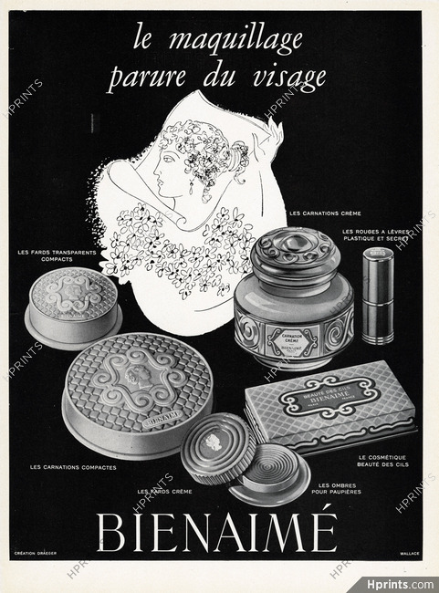 Bienaimé (Cosmetics) 1947 Maquillage