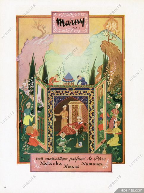 Marny (Perfumes) 1946 Natacha, Nizami, Namouça, Persian Perfume