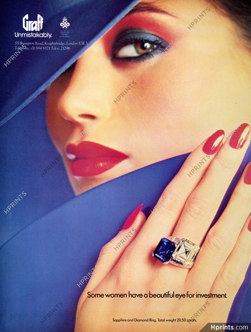 Graff (High Jewelry) 1980 Sapphire and Diamond Ring