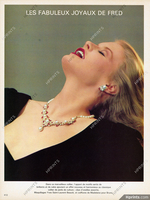 Fred (High Jewelry) 1980 Perles et rubis, Photo Lorrieux