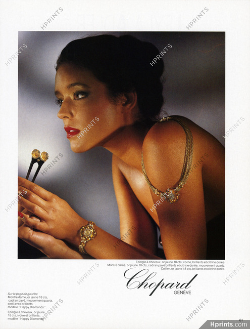 Chopard 1985 Epingle, Montre, Collier, Brillants et citrine dorée