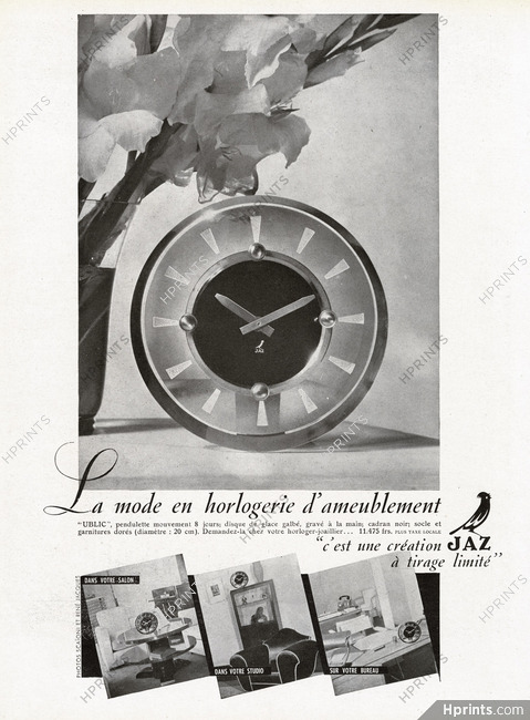 JAZ (Horlogerie) 1947 Pendulette