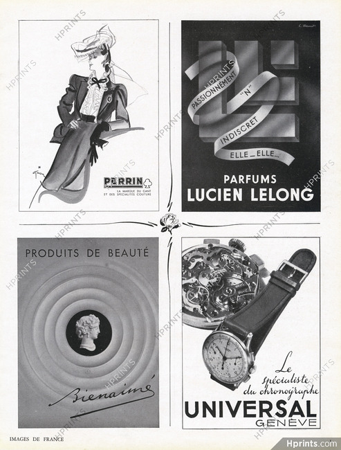 Perrin (René Gruau) 1942 Lucien Lelong, Bienaimé, Universal