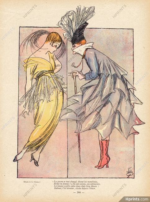 R. Le Quesne 1916 Women Fashion during World War I