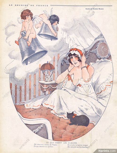 Ce que disent les cloches, 1917 - Suzanne Meunier Angels, Easter Bells