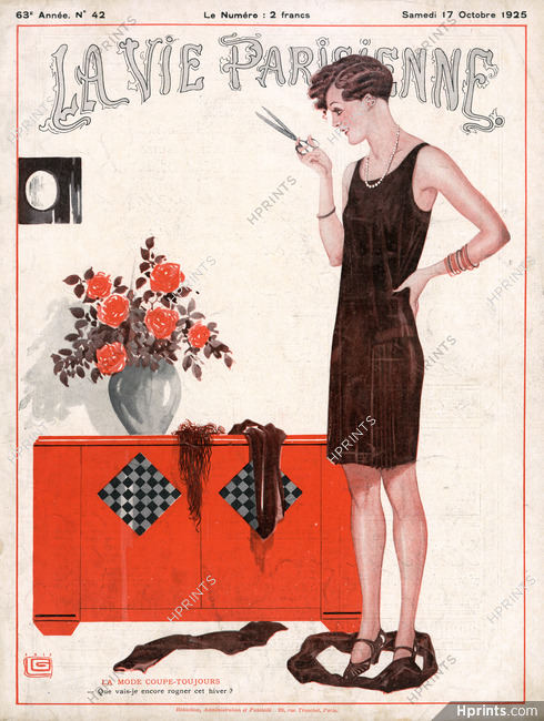 Georges Léonnec 1925 La Mode Coupe-Toujours, La Vie Parisienne Cover