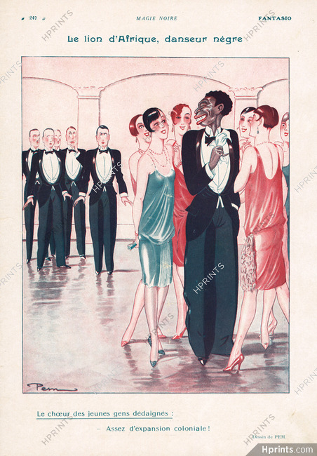 Pem 1928 Le Lion d'Afrique, Danseur Nègre, Black Dancer, Roaring Twenties