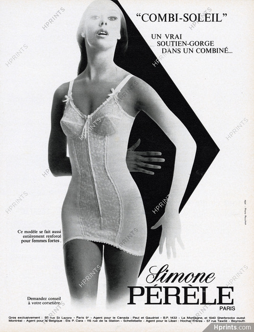 Simone Pérèle (Lingerie) 1970 Photo Ommer — Advertisement