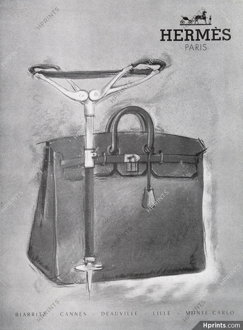 Hermès (Luggage) 1958 Sac de voyage, Canne-siège