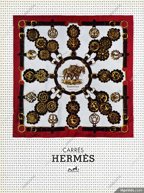 Hermès (Carrés) 1964 "Cuivreries" Scarf