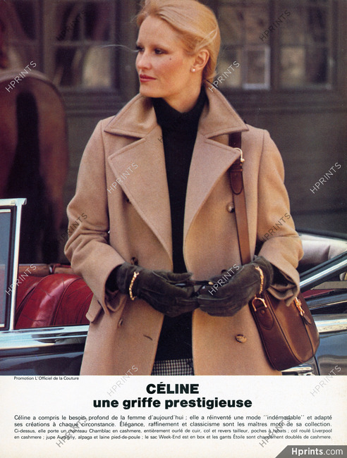 Céline 1979 Manteau, Sac, Gants