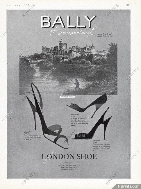 Bally of Switzerland 1953 Windsor Castle, London Shoe