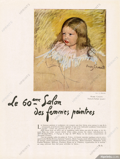 Marie Cassatt 1944 Le 60ème Salon des Femmes Peintres
