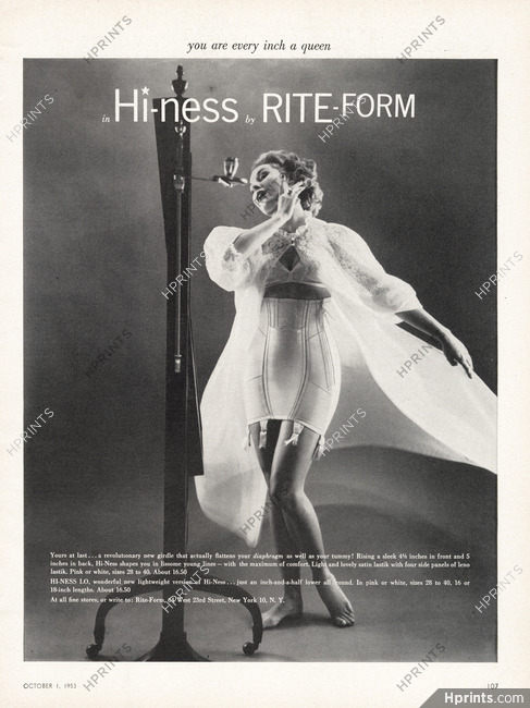Rite-Form (Lingerie) 1953 Girdle Hi-Ness