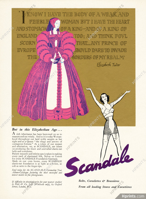 Scandale (Lingerie) 1953 Elizabeth Tudor