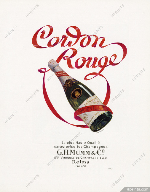 Mumm (Champain) 1947 Cordon Rouge, E. Virtel