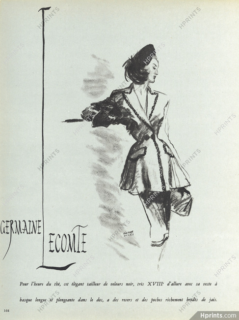 Germaine Lecomte 1947 Suit, Pierre Pagès