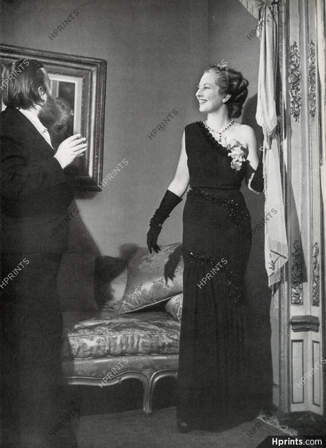 La Comtesse de Voguë et Christian Bérard 1947 Photo Lipnitzki