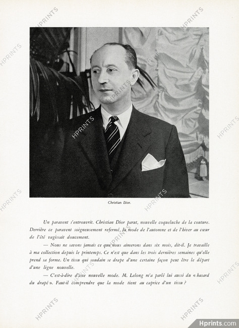 Pourquoi la mode existe-t-elle ?, 1947 - Christian Dior Portrait, Texte par Jean Duché