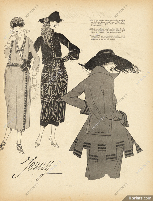 Jenny 1921 Robes et Tailleur